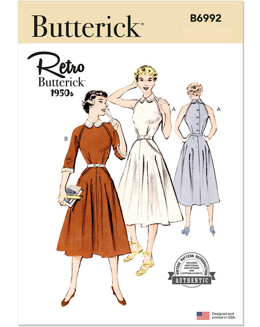 PDF-symönster - Butterick B6992 - Klänning Vintage - Dam | Bild 2