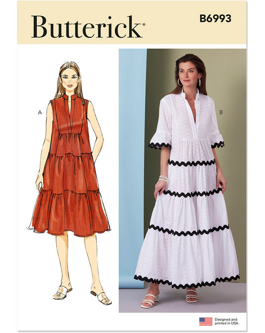 PDF-symönster - Butterick B6993 - Klänning - Dam | Bild 4