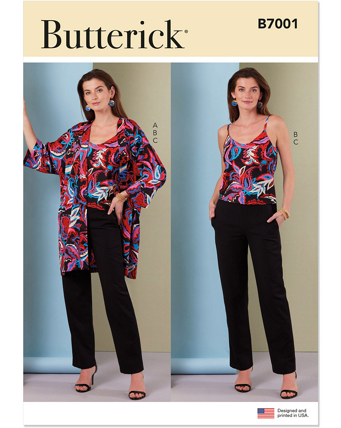 PDF-symönster - Butterick B7001 - Top Byxa Tunika - Dam | Bild 5