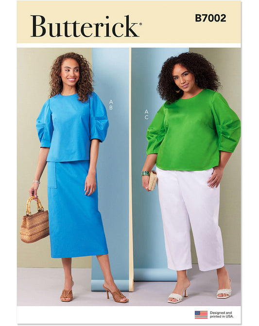 PDF-symönster - Butterick B7002 - Blus Byxa Kjol - Dam | Bild 5