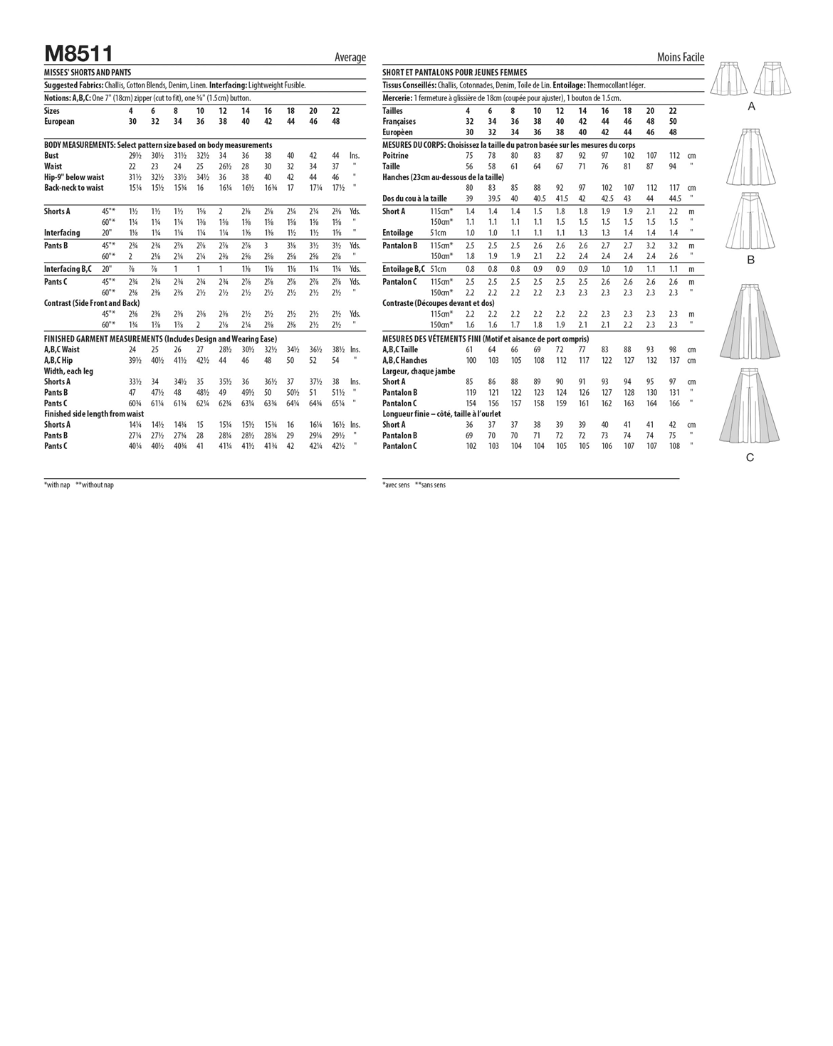 PDF-symönster - McCall´s 8511 - Byxa Shorts - Dam | Bild 4