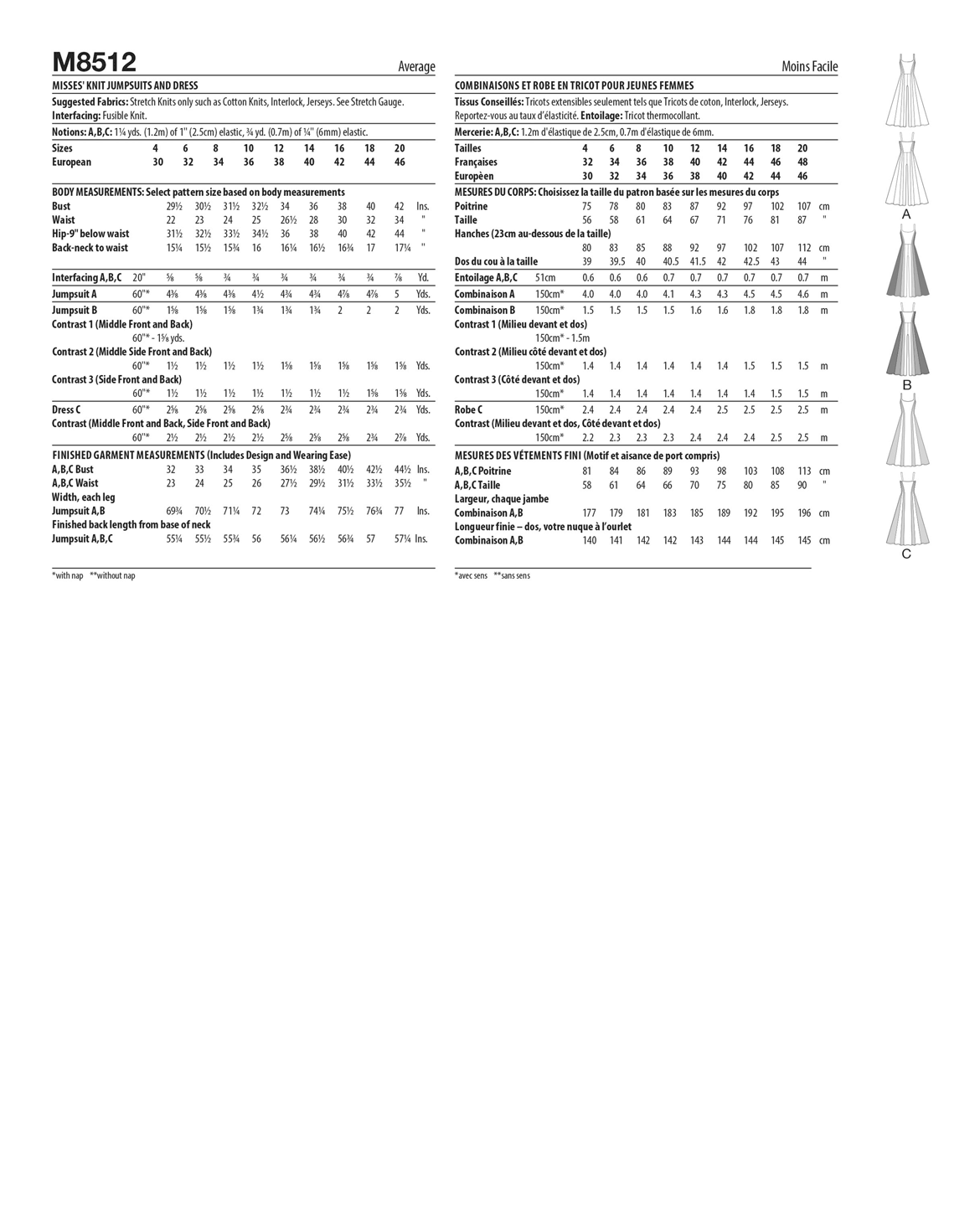 PDF-symönster - McCall´s 8513 - Jumpsuit - Dam | Bild 3