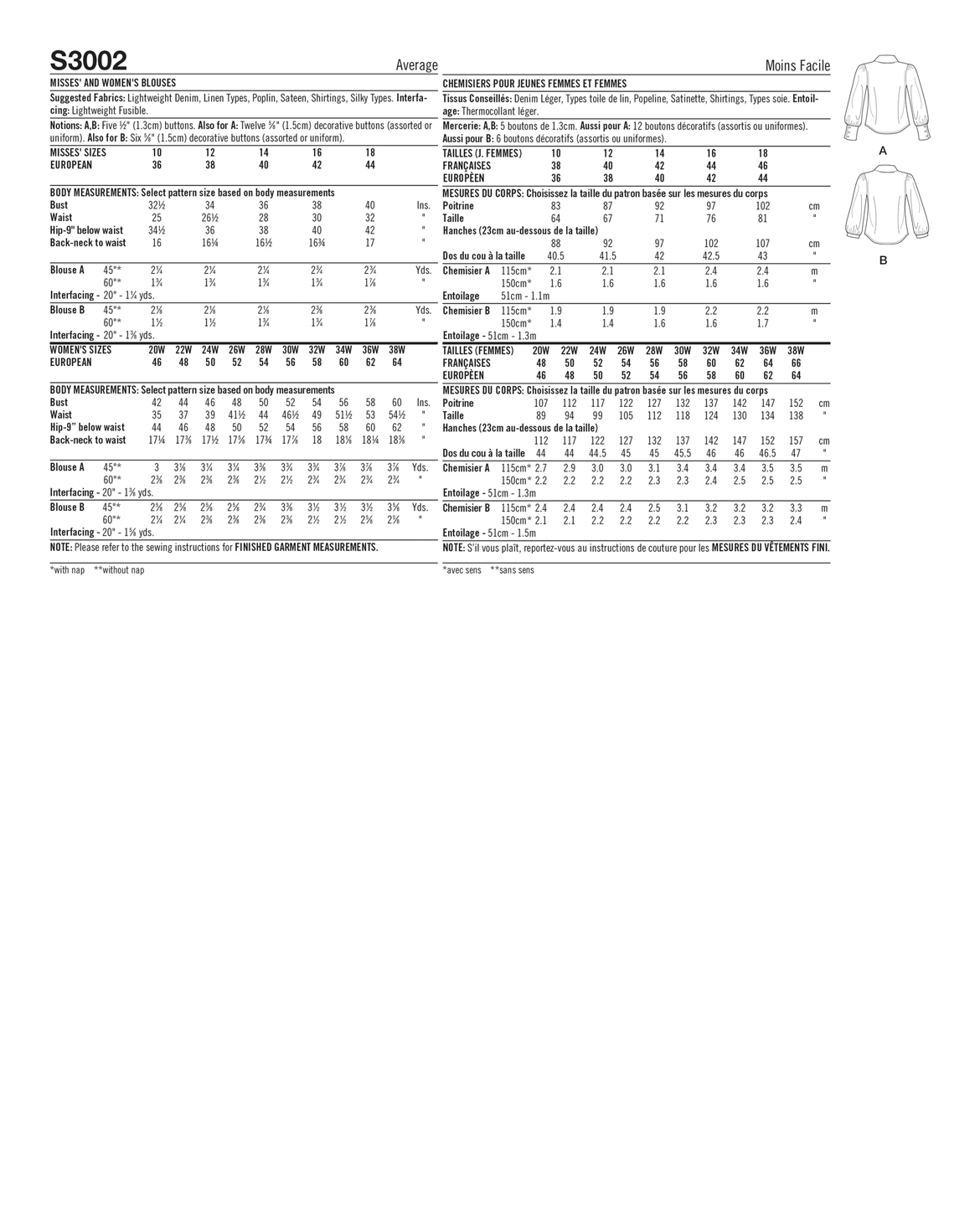 PDF-symönster - Simplicity 3002 - Skjorta - Dam | Bild 3