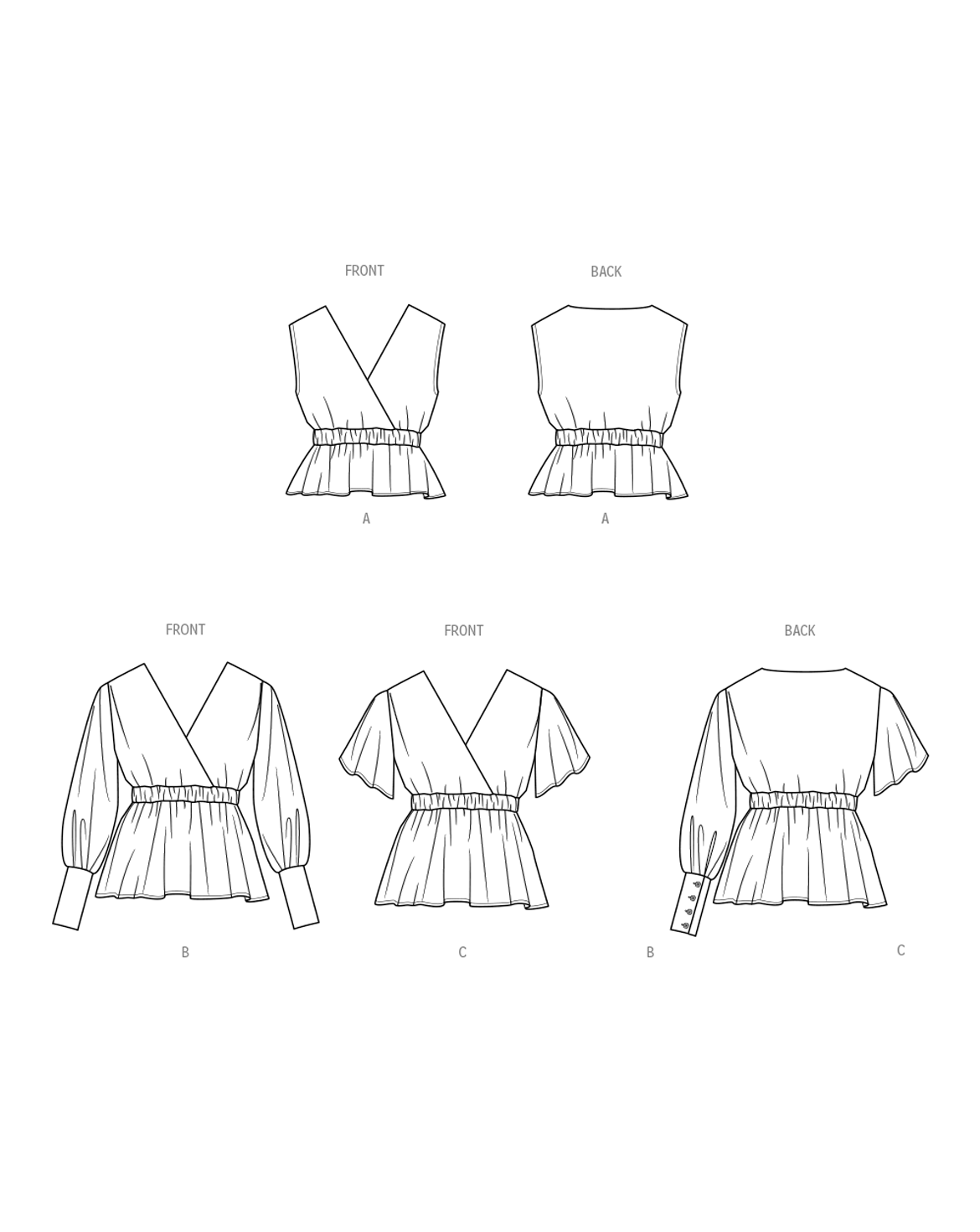 Symönster PDF-symönster - Simplicity 3004 - Blus - Dam | Bild 1