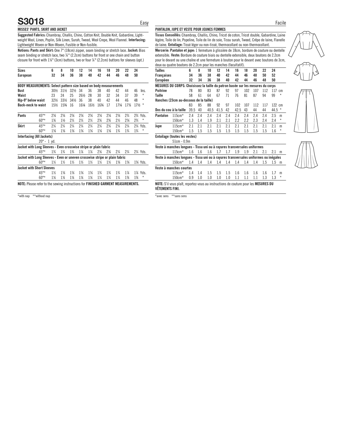 PDF-symönster - Simplicity 3018 - Jacka Byxa Kjol Vintage - Dam | Bild 3