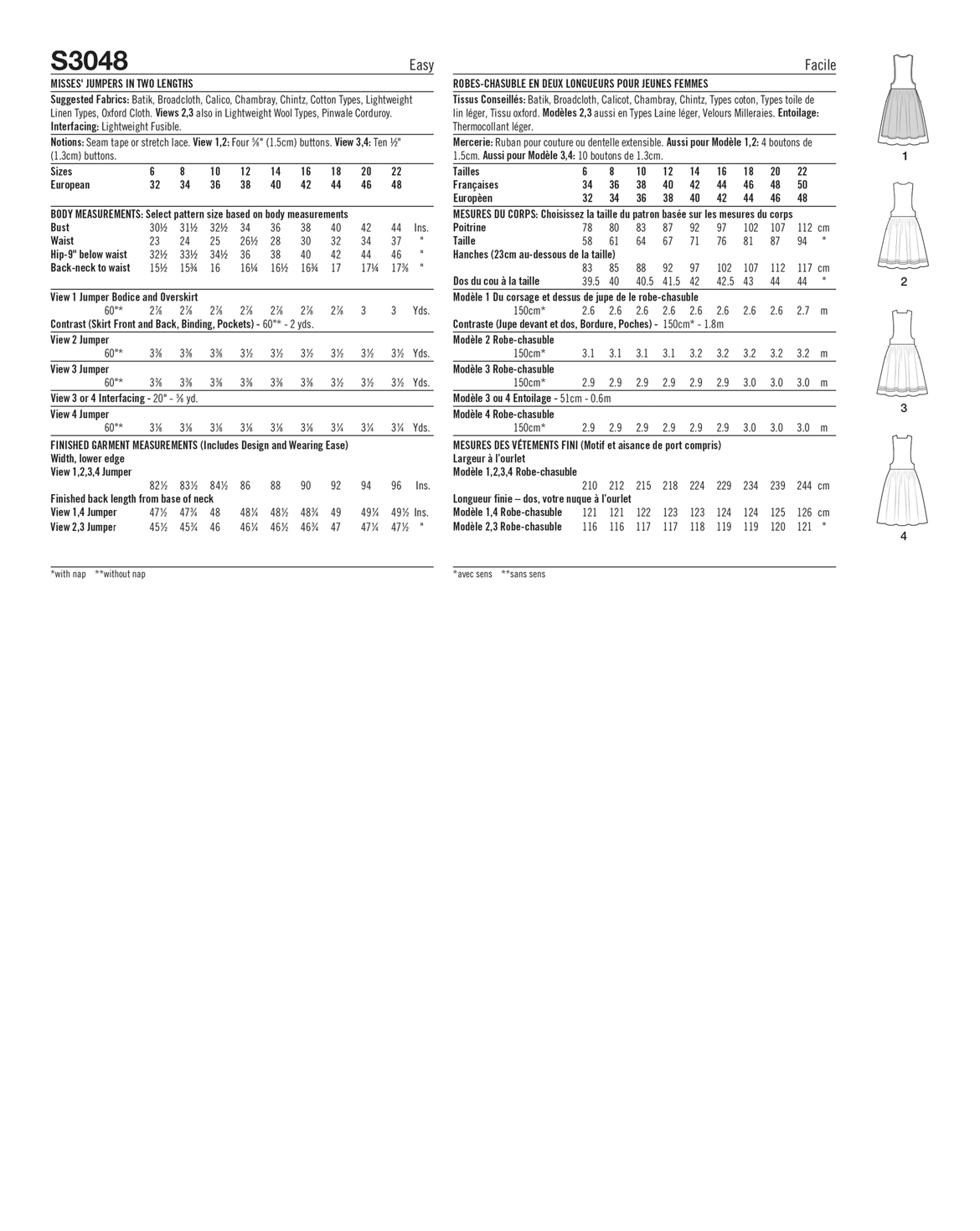 PDF-symönster - Simplicity 3048 - Vintage Klänning - Dam | Bild 3