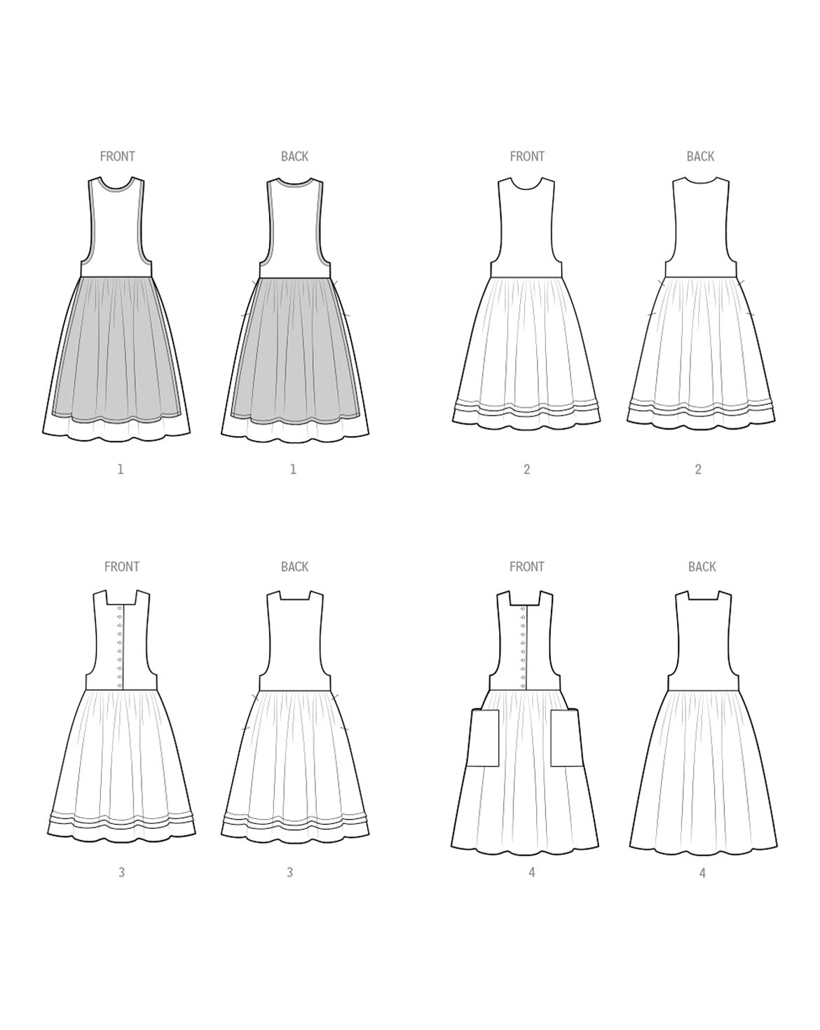 Symönster PDF-symönster - Simplicity 3048 - Vintage Klänning - Dam | Bild 1