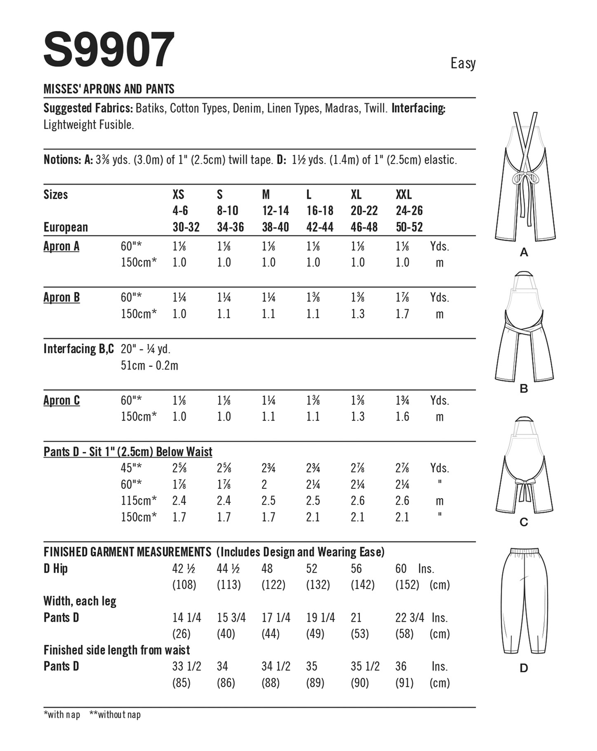 Symönster Simplicity 9907 - Förkläde - Dam | Bild 6