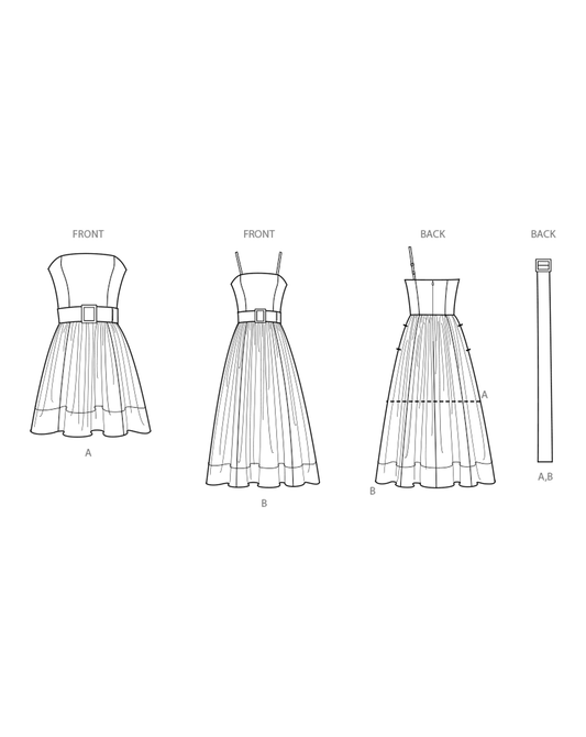 Symönster PDF-symönster - Simplicity 9917 - Klänning - Dam | Bild 1