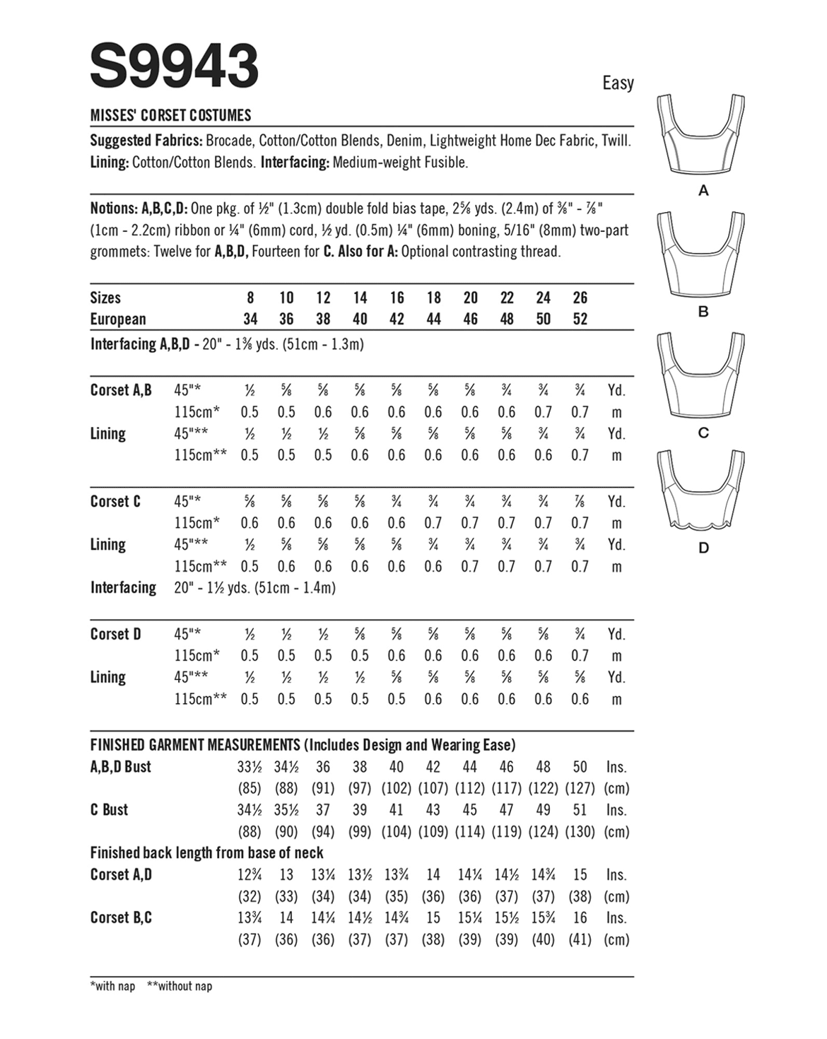 PDF-symönster - Simplicity 9943 - Top - Dam | Bild 7