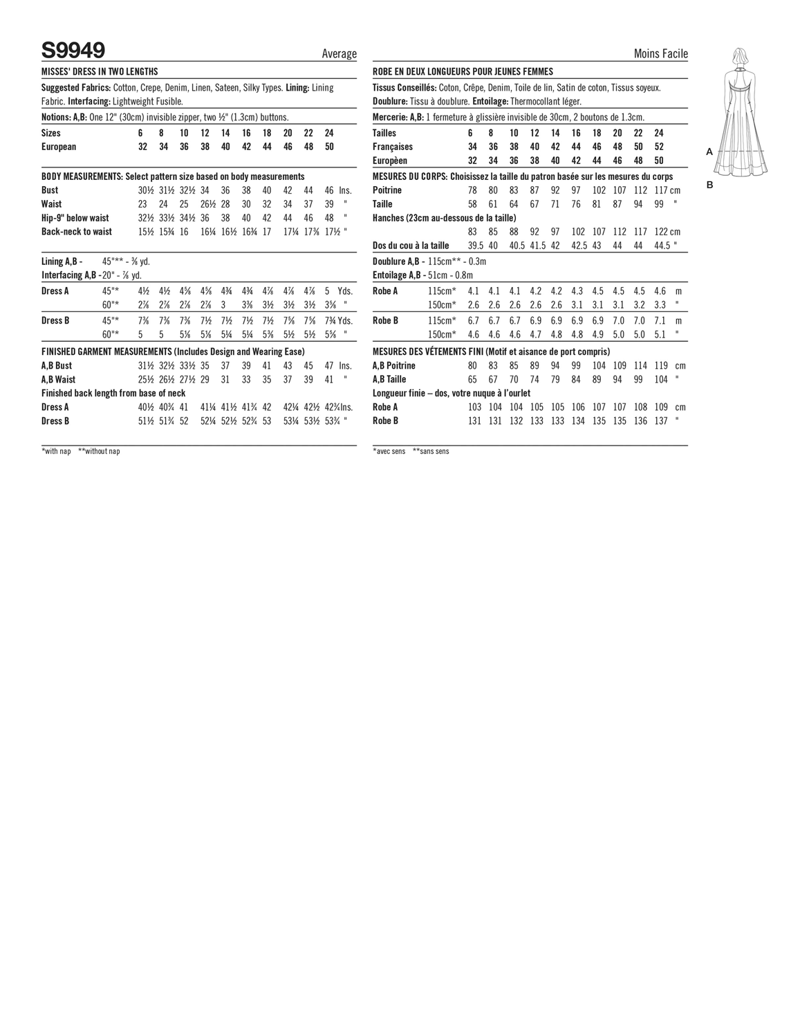 PDF-symönster - Simplicity 9949 - Klänning - Dam | Bild 3