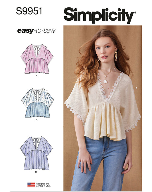 PDF-symönster - Simplicity 9951 - Blus - Dam | Bild 4