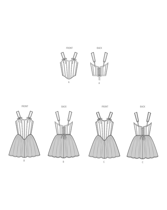 Symönster PDF-symönster - Simplicity 9974 - Utklädningskläder - Dam - Maskerad | Bild 1