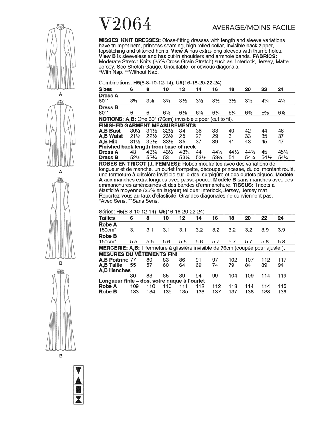 Symönster Vogue Patterns 2064 - Klänning - Dam | Bild 3